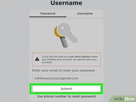 my password in roblox