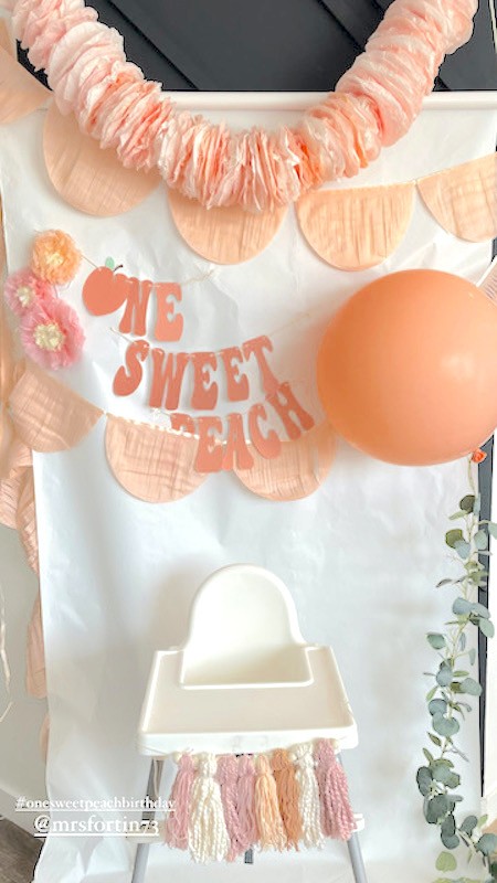 one sweet peach birthday decorations