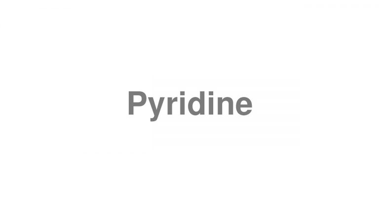 pyridine pronunciation