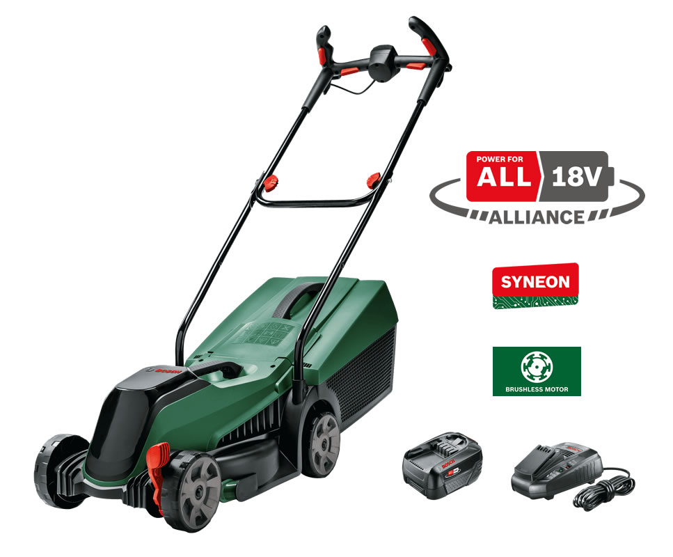 bosch cordless lawnmower citymower 18v-32