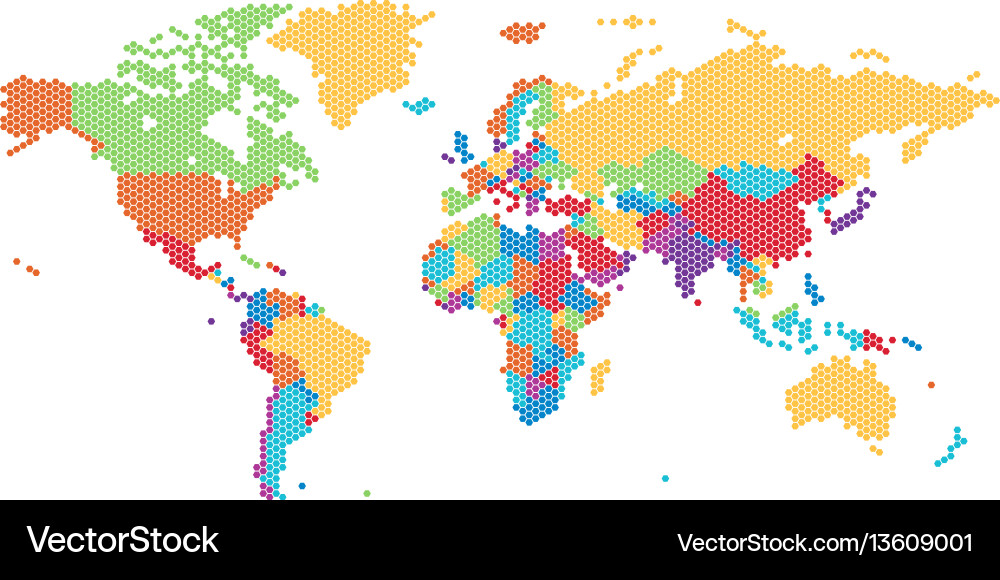 world map hex grid