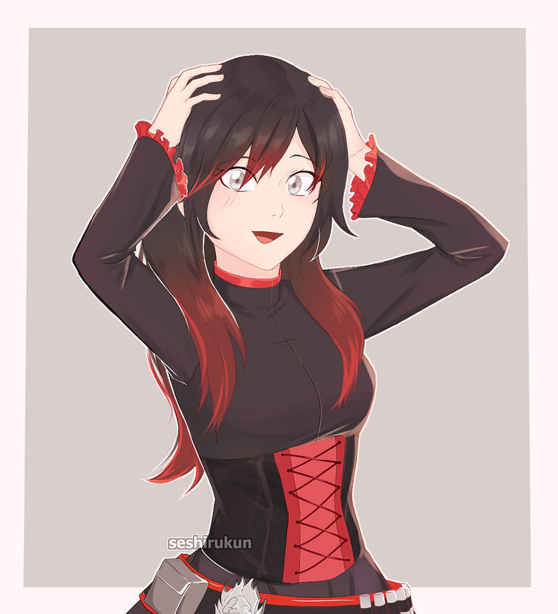 rwby ruby long hair