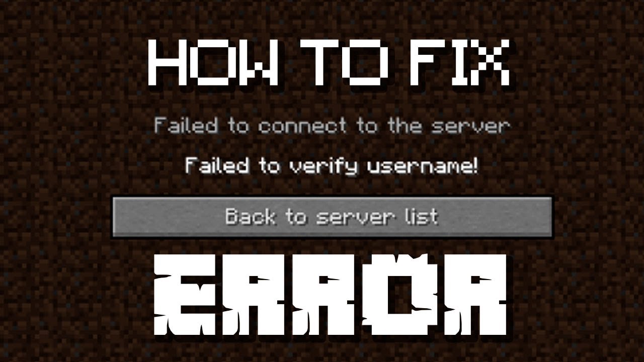 failed to verify username minecraft