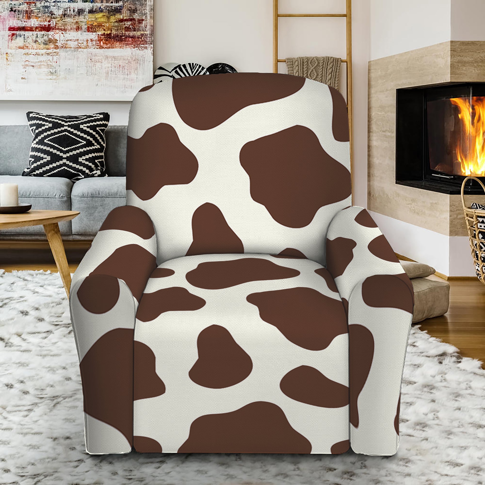 cow print recliner