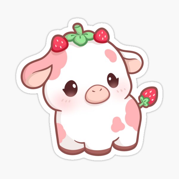 cute strawberry cow