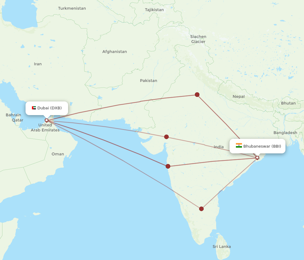 how many hours from india to dubai by flight