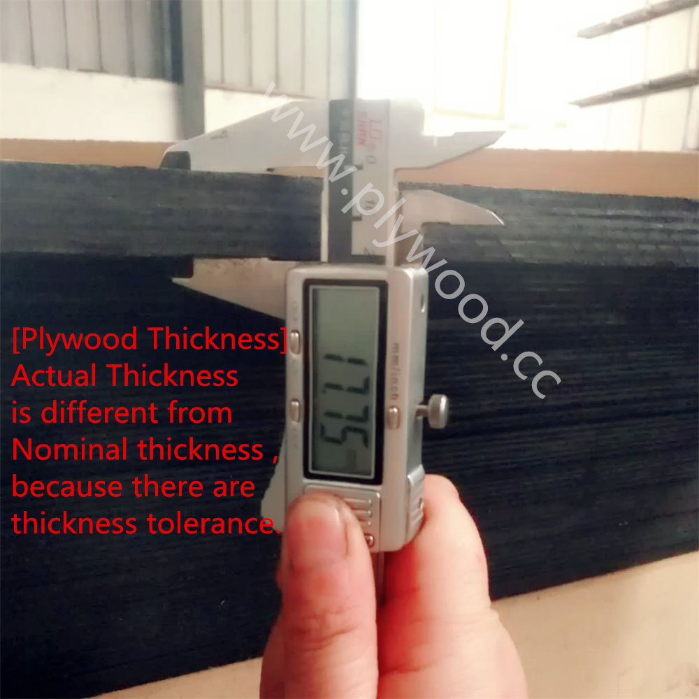 nominal thickness of 3/4 plywood