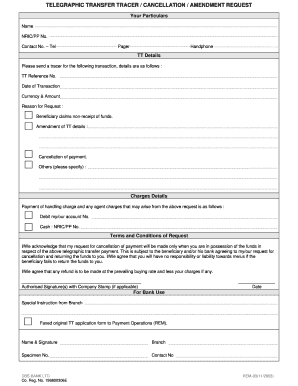 uob telegraphic transfer form