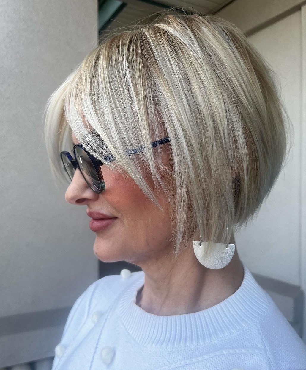 short bob haircuts for older women