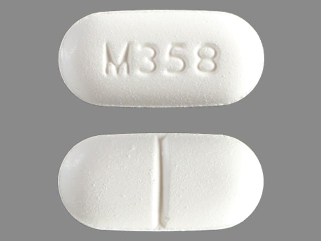 white oval pill m358