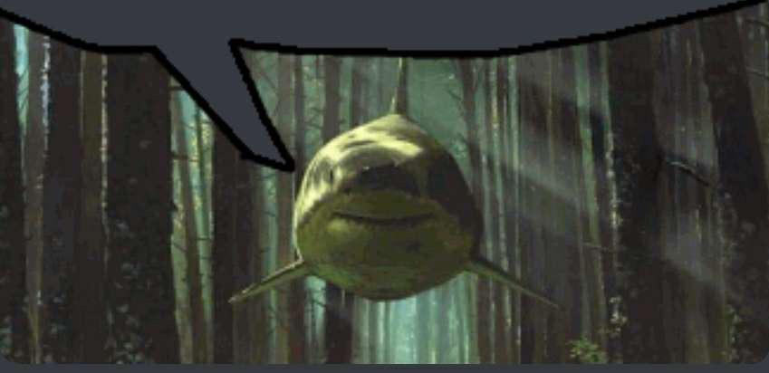 shark in a forest meme