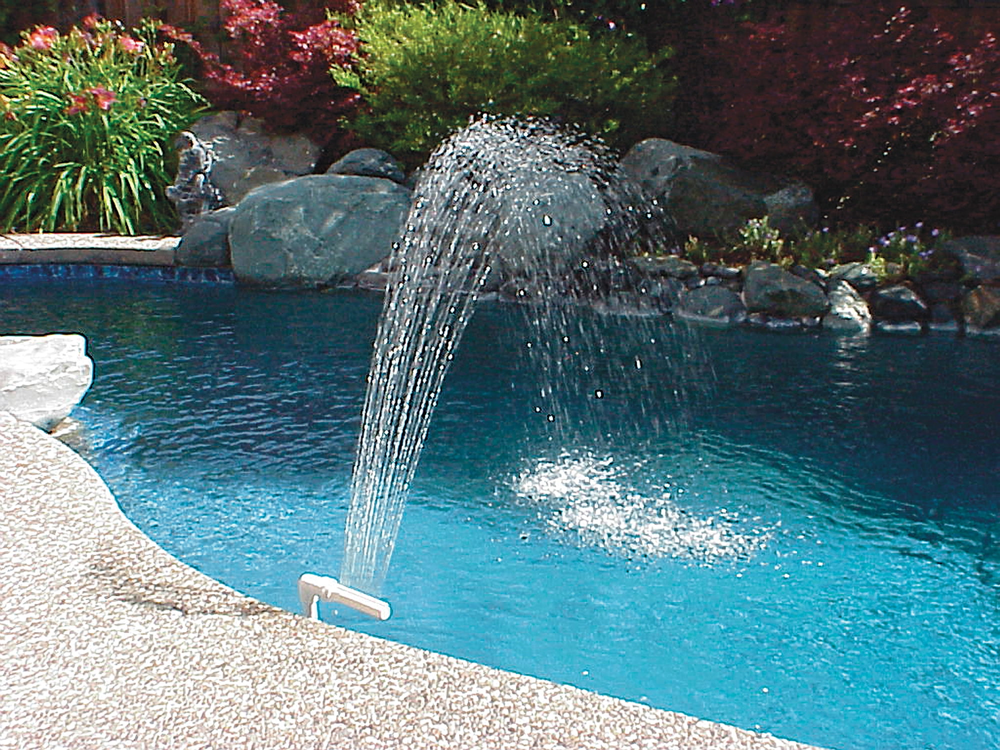 pool fountains and waterfalls