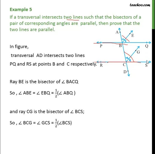 if a transversal