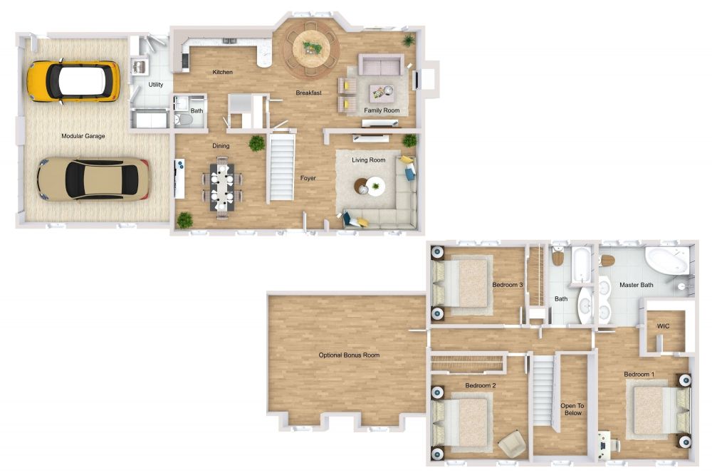 2 floor house blueprints