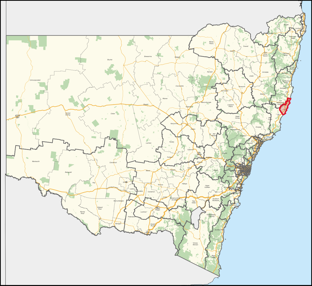 electorate maps nsw