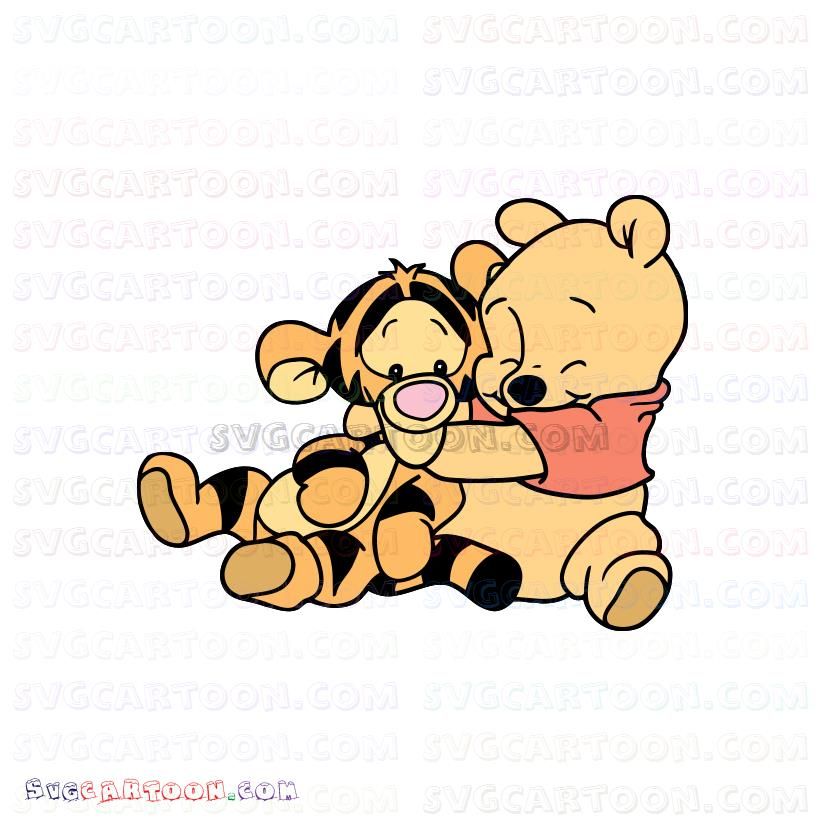 pooh and tigger hugging