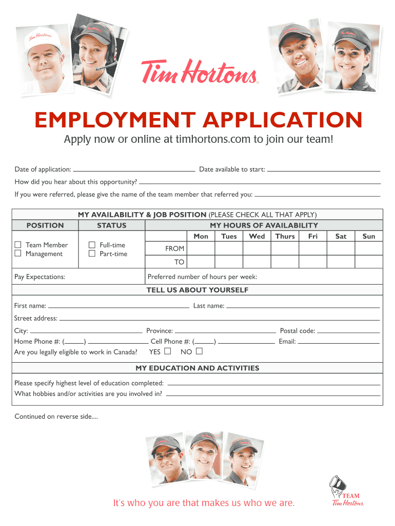 tim hortons jobs