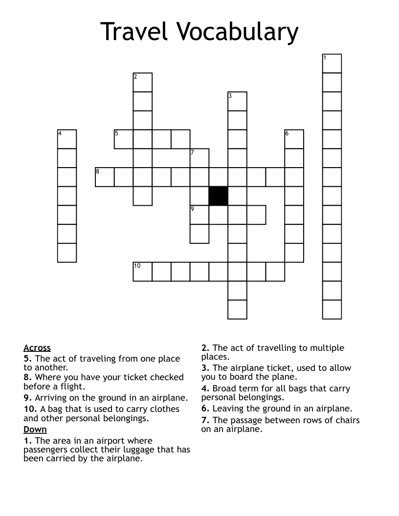 travel about crossword clue