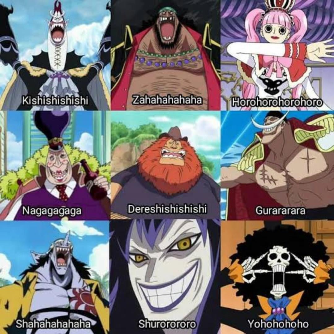 why do one piece characters have weird laughs