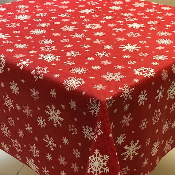 christmas wipeable tablecloth