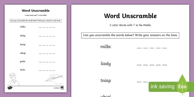 unscramble letters for words