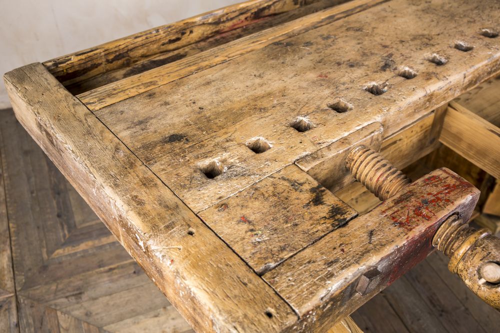 vintage carpenters workbench