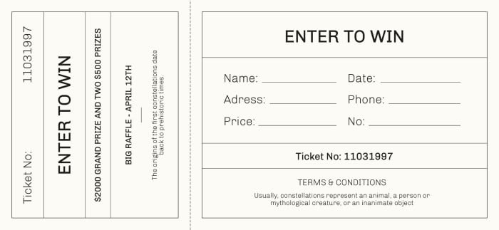 raffle certificate template