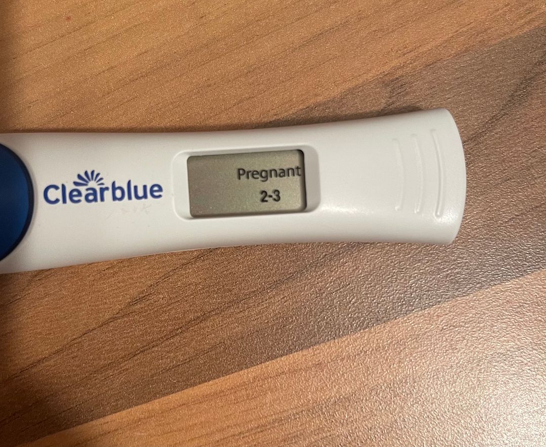 clearblue 2 3 weeks meaning