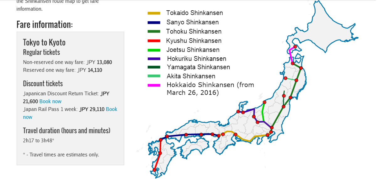 shinkansen fare calculator