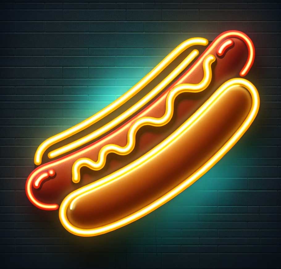 hot dog neon