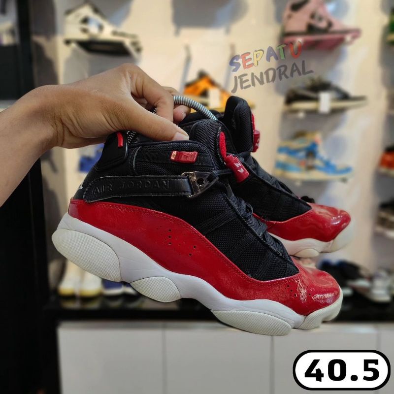 jordan 6 rings black red