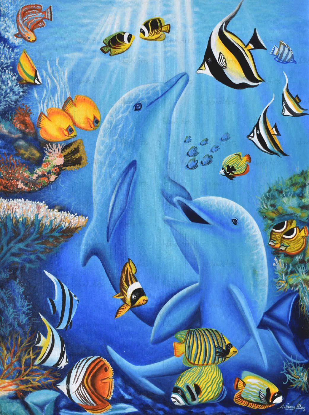 painting of a dolphin