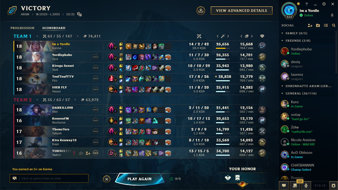 karma aram build