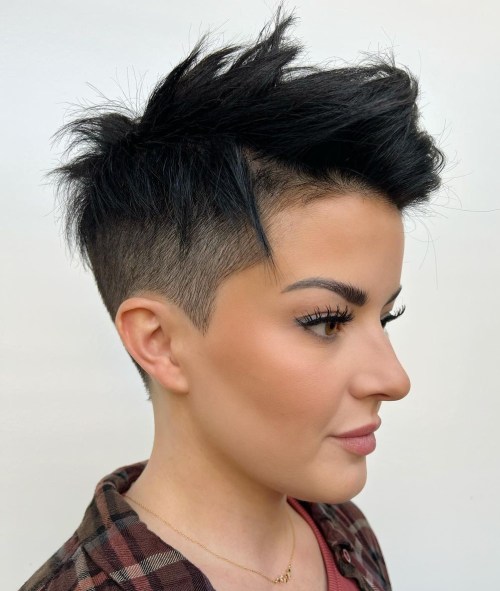 undercut with shaved sides