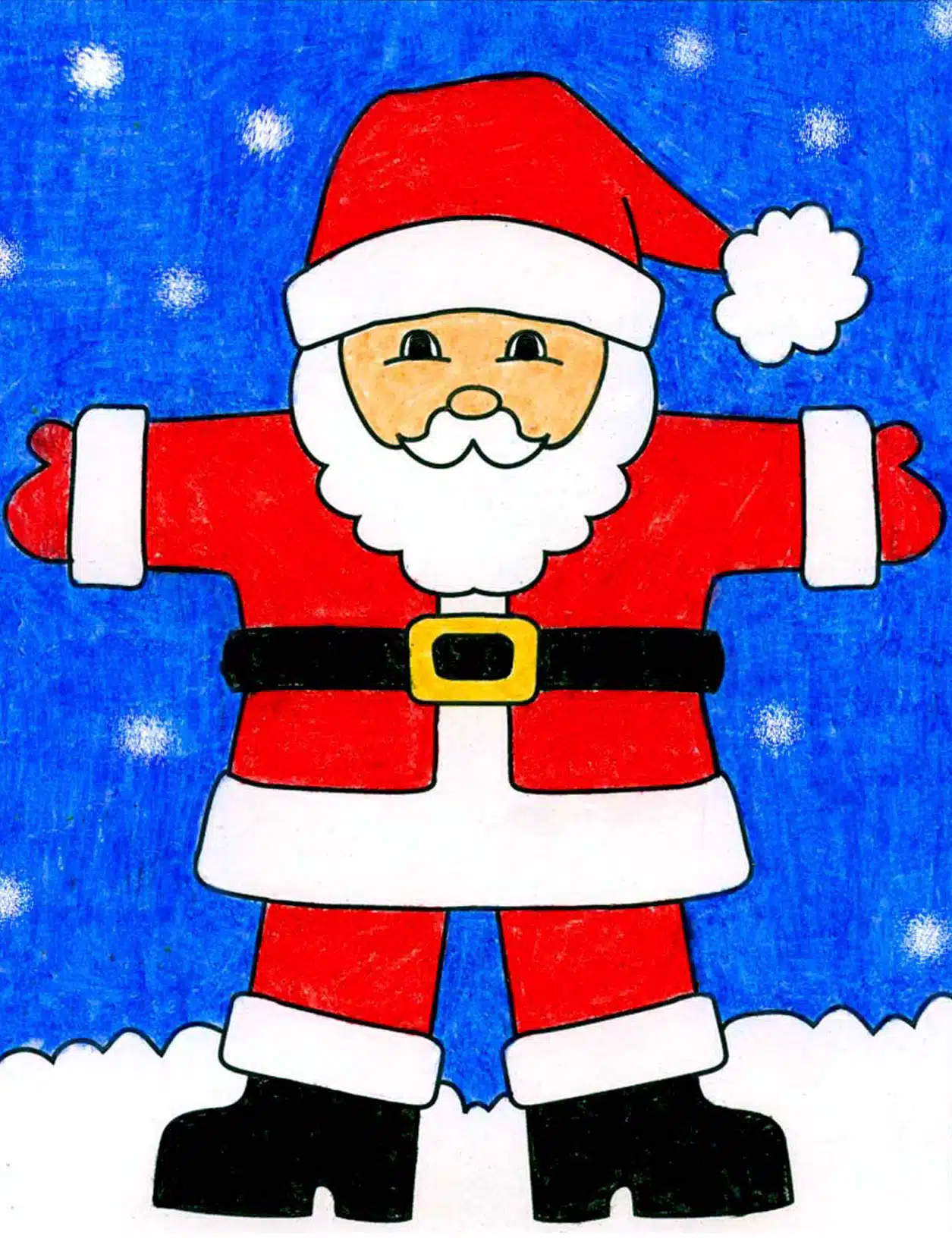 santa claus pics for drawing