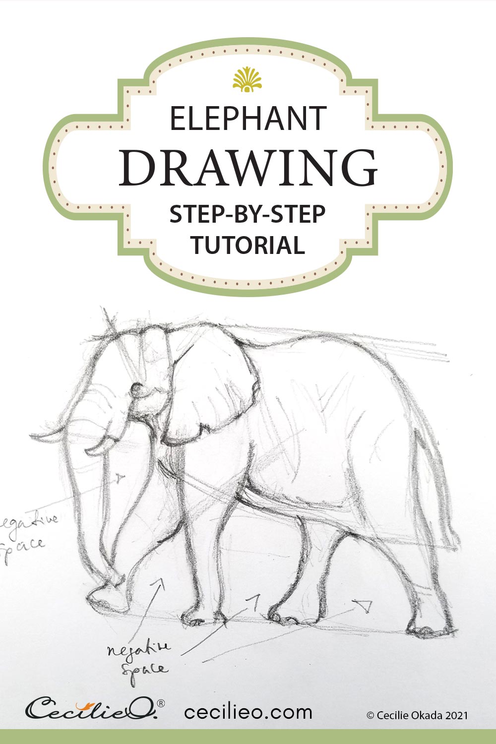 easy way to draw elephant