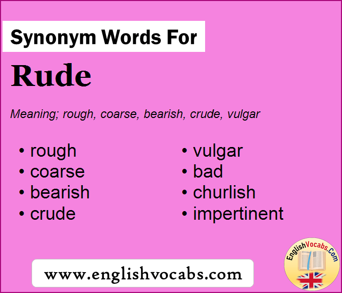 another word for rude