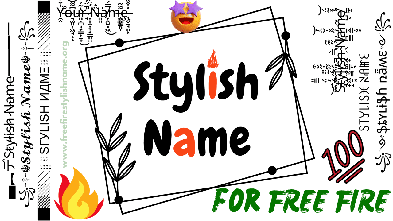 free fire stylish font