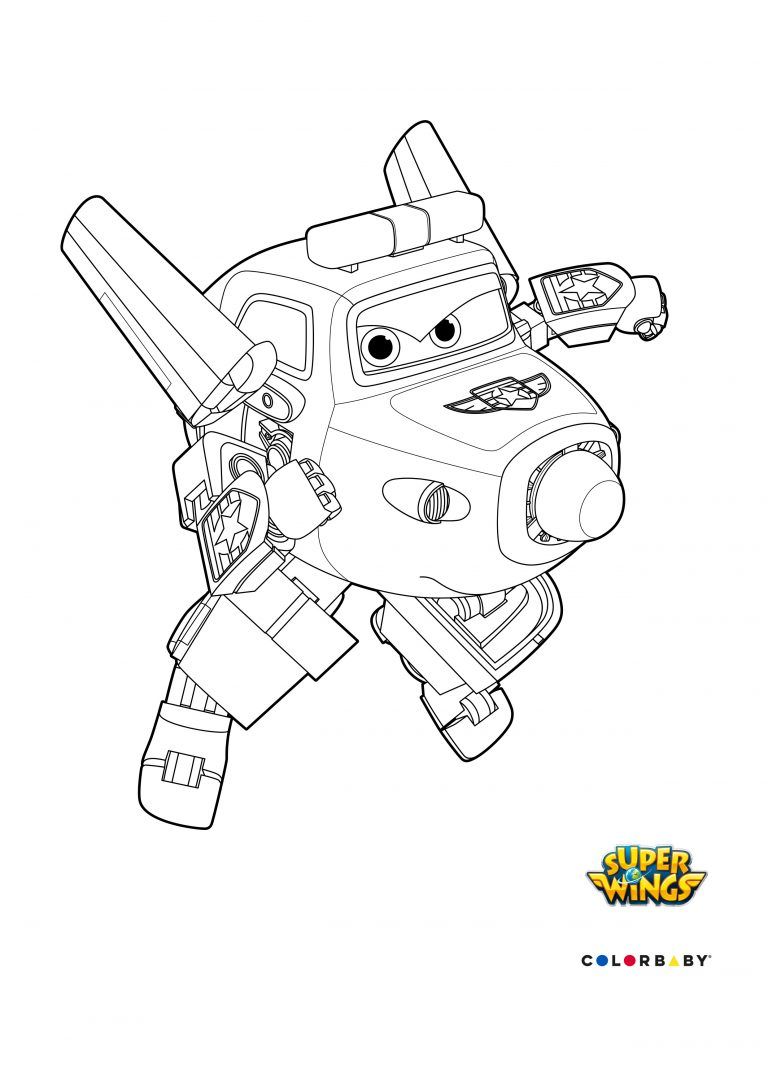 super wings para colorear