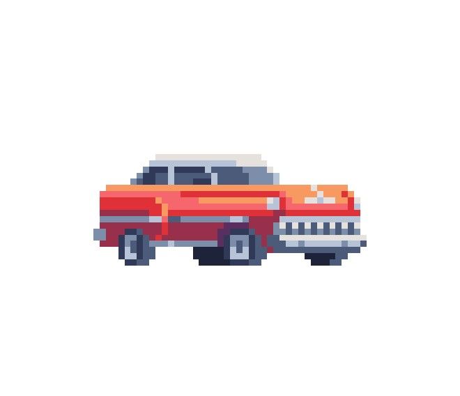 pixel art de carros