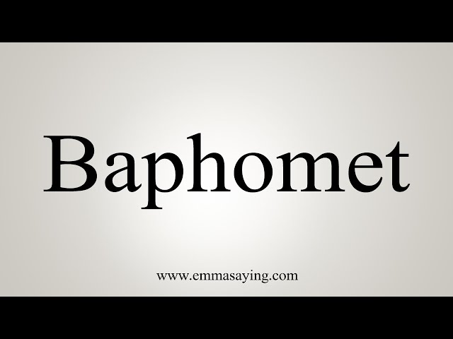 baphomet pronunciation