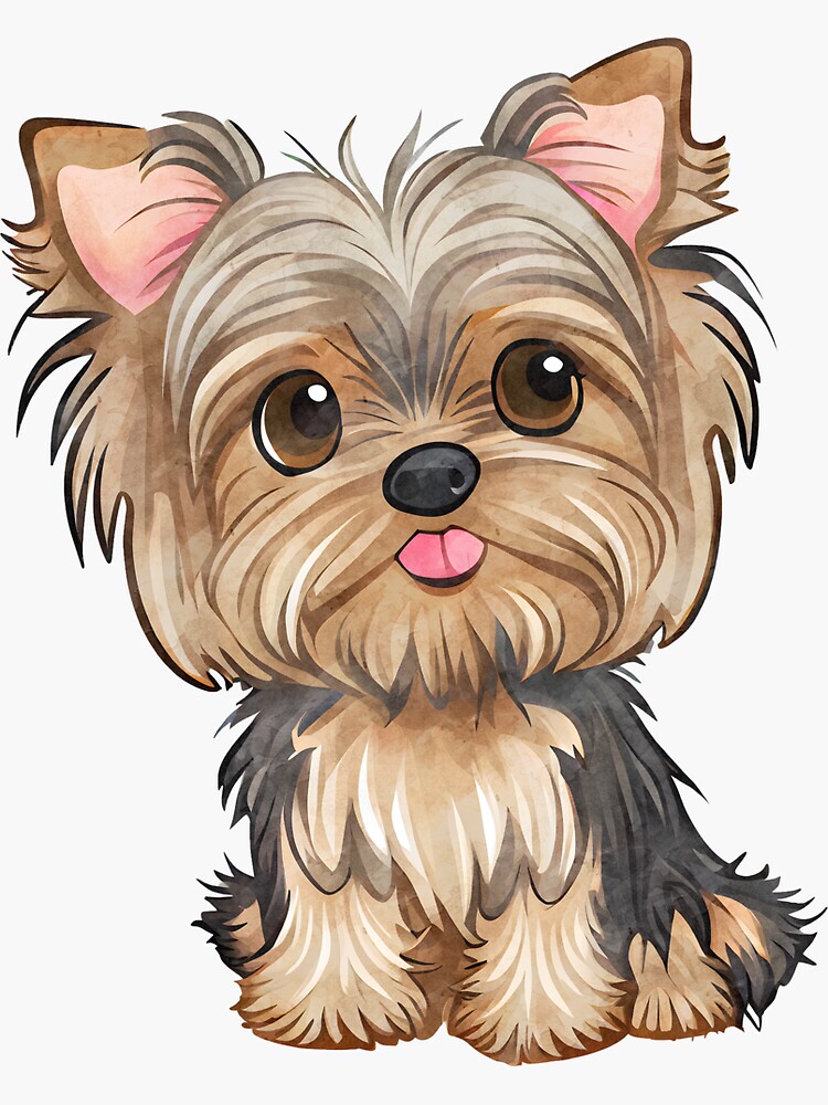 yorkie dog cartoon