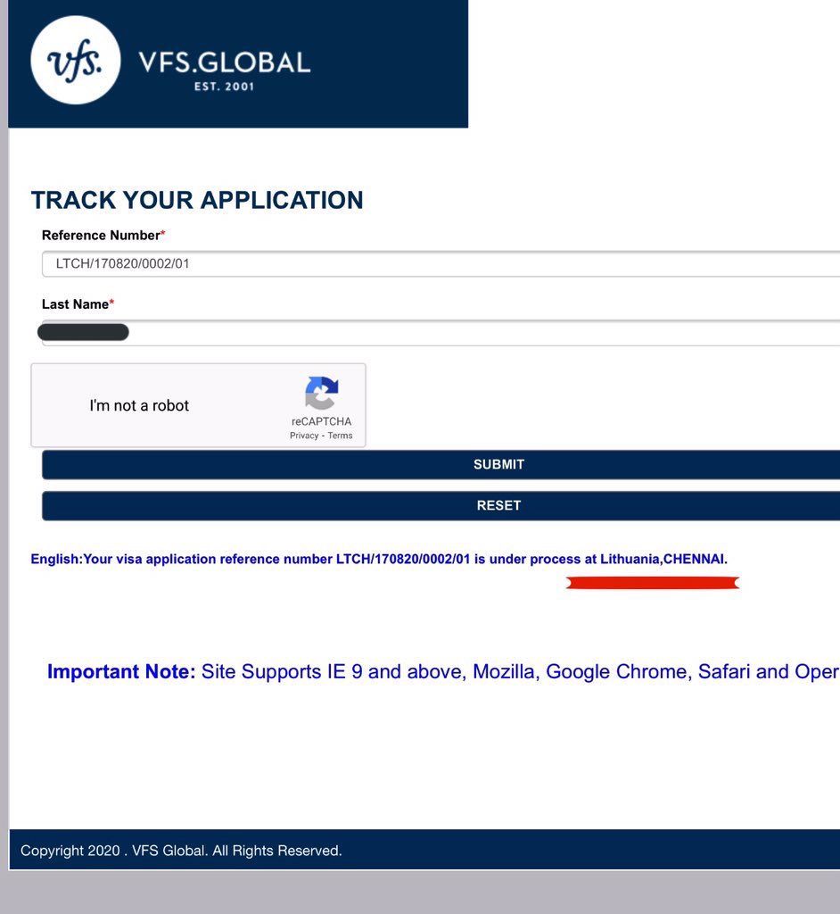 vfs global tracking