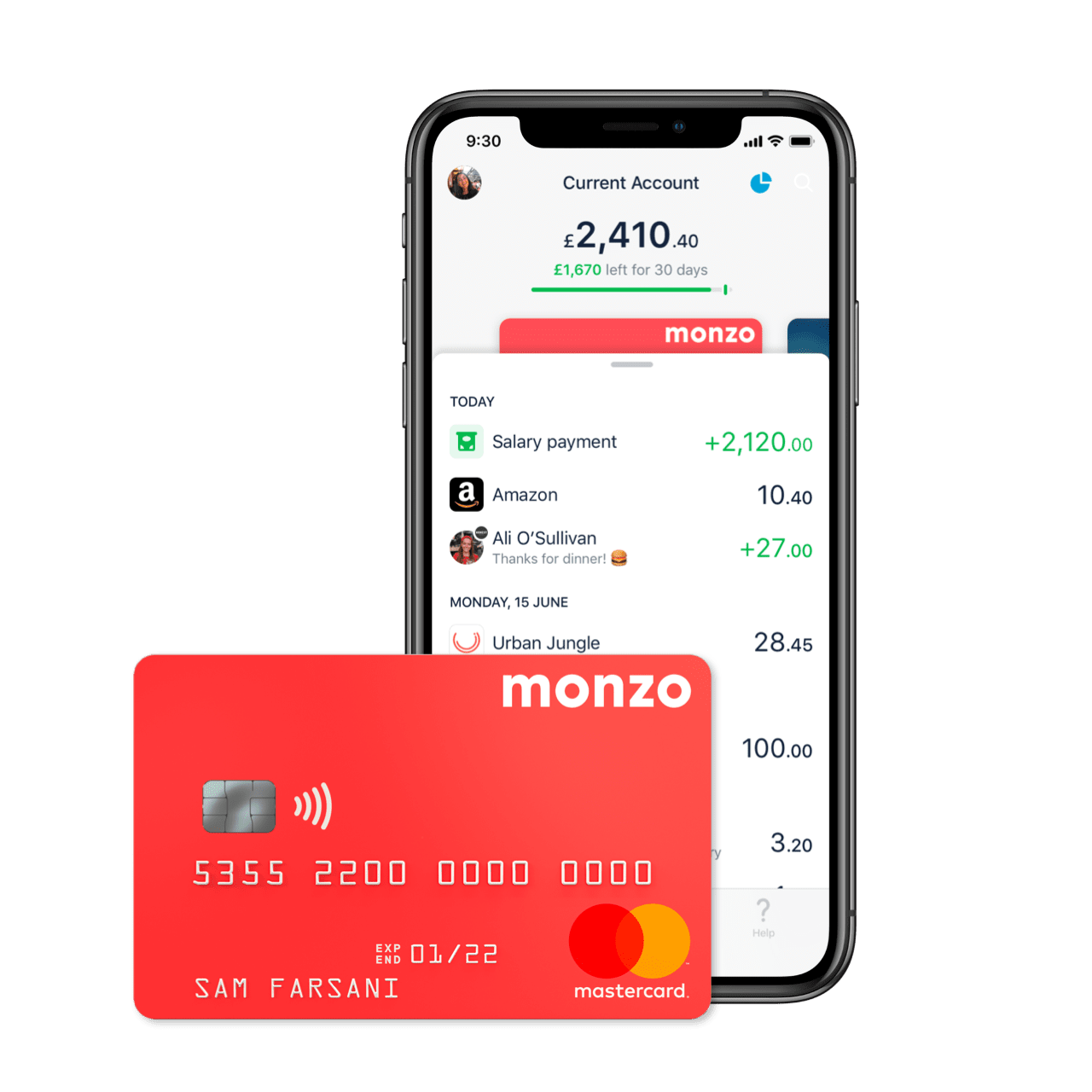 monzo card