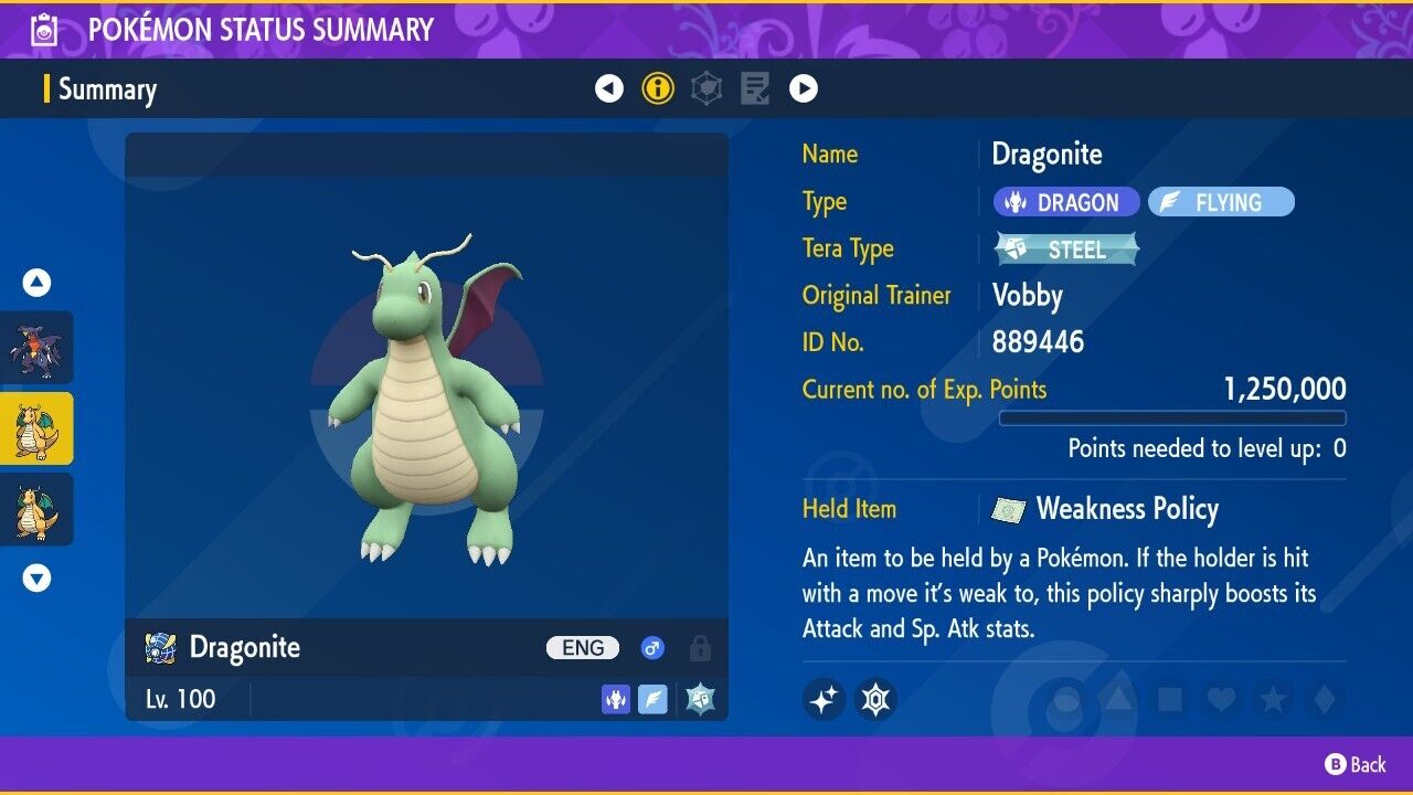 dragonite stats