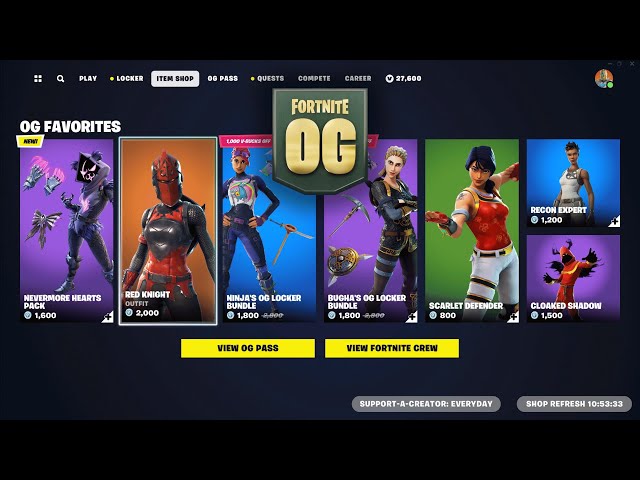 fortnite item shop