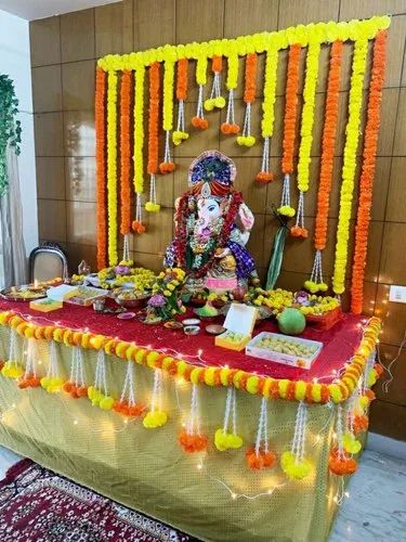 decoration of ganpati at home