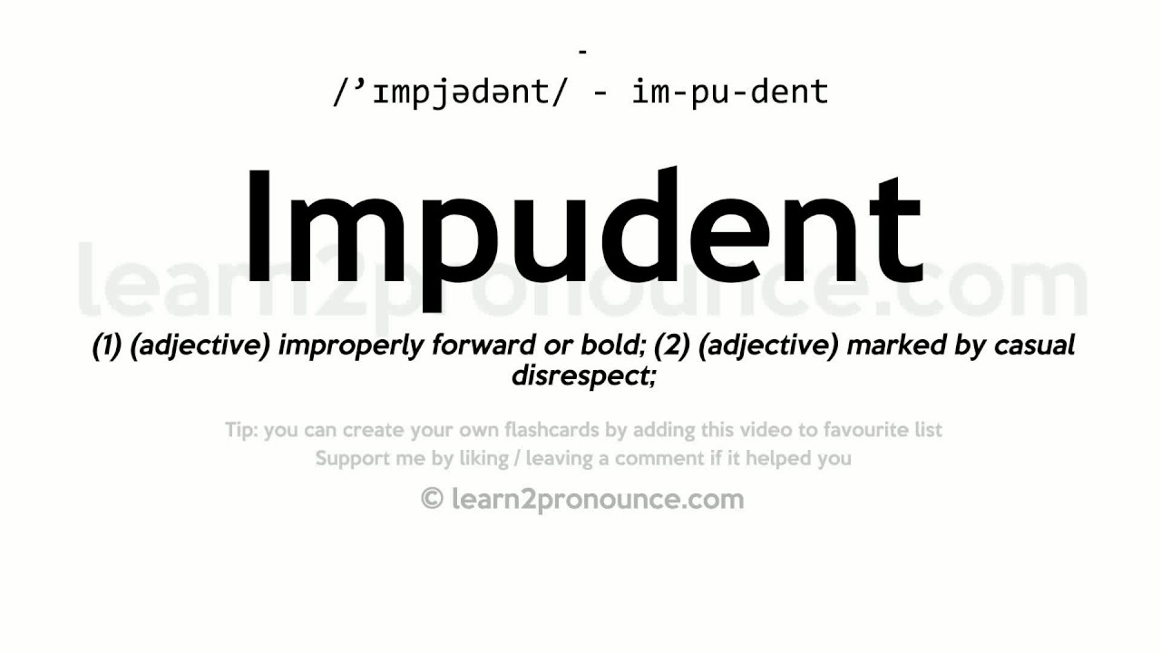 impudent define