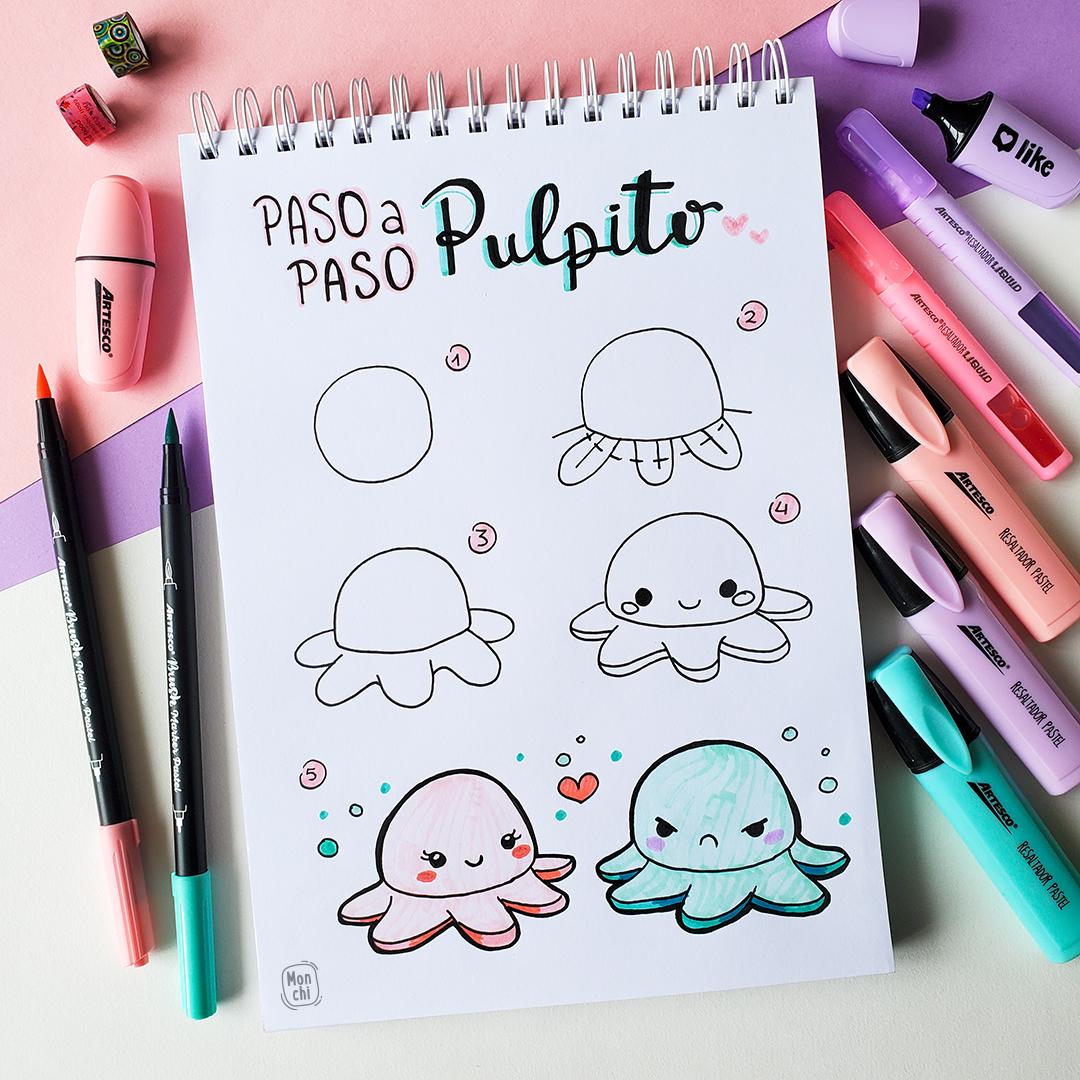 kawaii dibujos faciles paso a paso