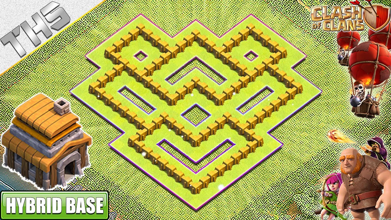 coc town hall 5 base